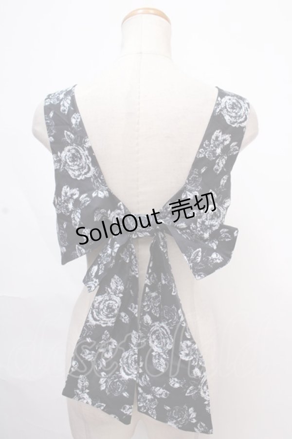 画像2: axes femme / 薔薇柄ビスチェ  黒 Y-24-11-12-033-AX-TO-SZ-ZT0802 (2)