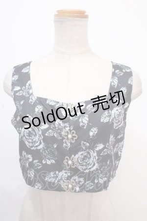 画像: axes femme / 薔薇柄ビスチェ  黒 Y-24-11-12-033-AX-TO-SZ-ZT0802