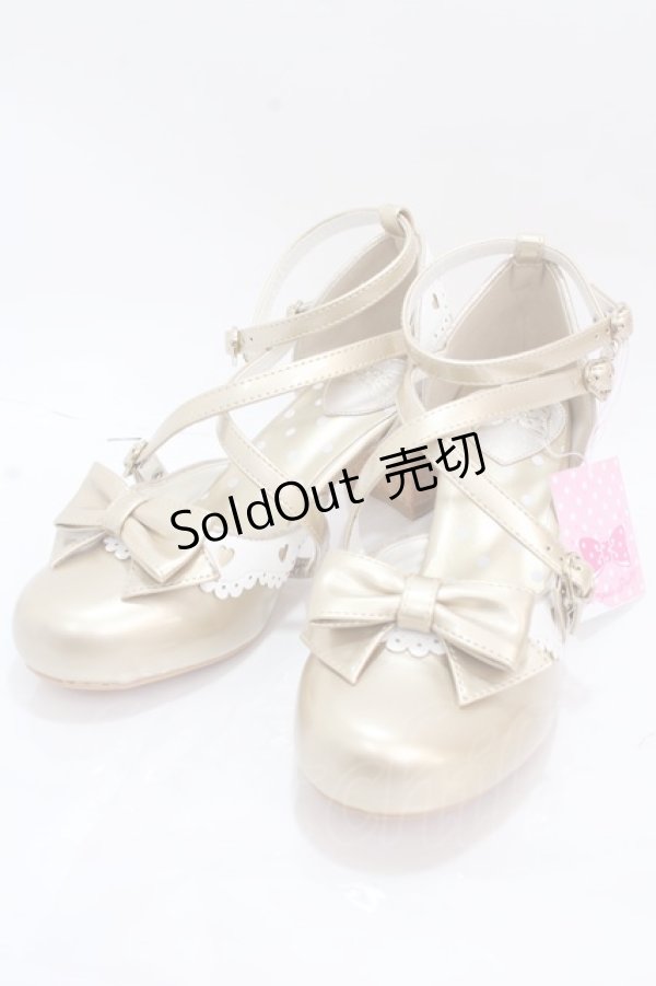 画像1: Angelic Pretty / Heartセパレートシューズ M ゴールド Y-24-11-18-087-AP-SH-SZ-ZY (1)
