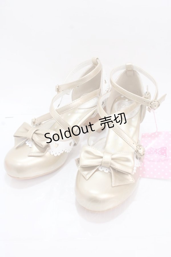 画像1: Angelic Pretty / Heartセパレートシューズ M ゴールド Y-24-11-18-088-AP-SH-SZ-ZY (1)
