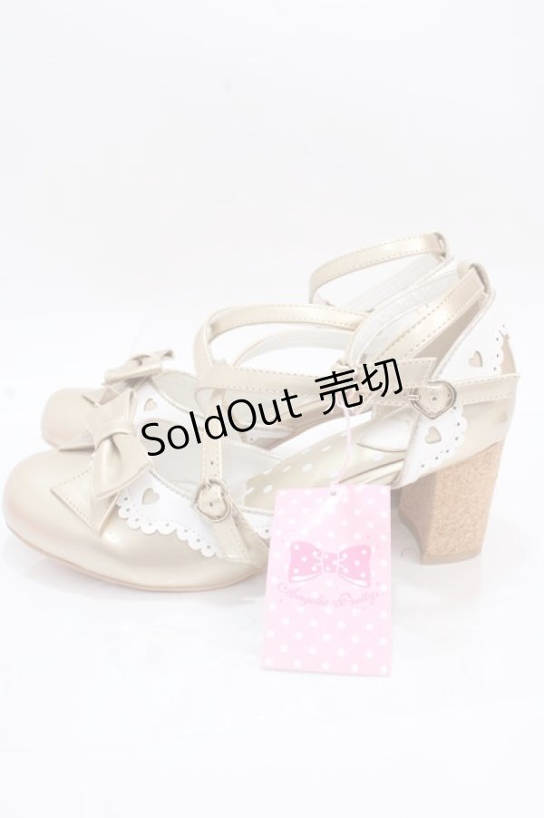画像2: Angelic Pretty / Heartセパレートシューズ M ゴールド Y-24-11-18-088-AP-SH-SZ-ZY (2)