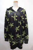 画像2: NieR Clothing / 総柄ZIPパーカー  黒 Y-24-11-18-137-PU-TO-SZ-ZT328 (2)