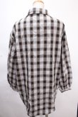 画像2: NieR Clothing / チェックシャツ F グレー Y-24-11-18-142-PU-BL-SZ-ZT315 (2)