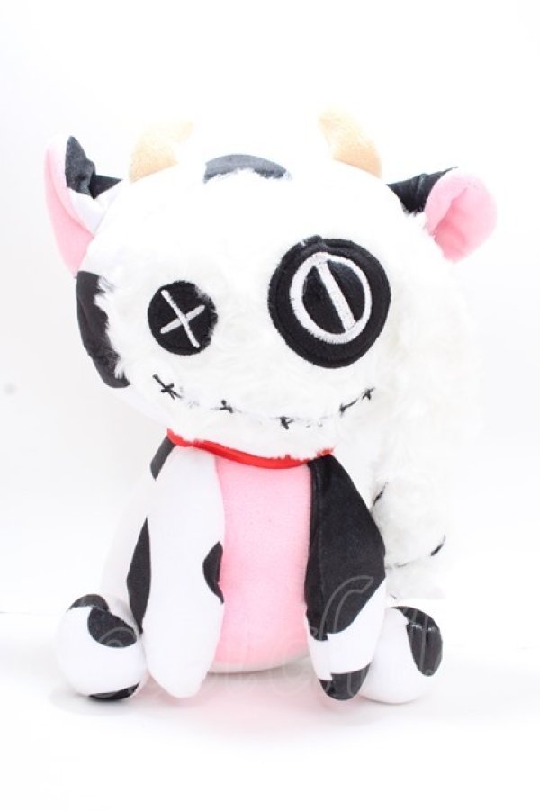 画像1: NieR Clothing / NieRちゃんぬいぐるみ【牛さん着ぐるみ】  白×黒 Y-24-11-18-050-PU-ZA-SZ-ZT-K008 (1)
