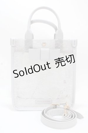 画像: Maison de FLEUR / EC限定レースクリア2Wayトートバッグ F グレー Y-24-11-18-059-LO-BG-SZ-ZI
