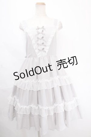 画像: axes femme kawaii / プチリボンジャンパースカート  グレー Y-24-11-21-113-AX-OP-AS-ZI