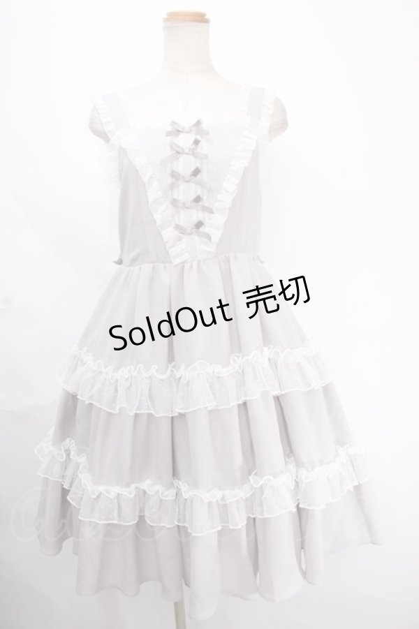 画像1: axes femme kawaii / プチリボンジャンパースカート  グレー Y-24-11-21-113-AX-OP-AS-ZI (1)