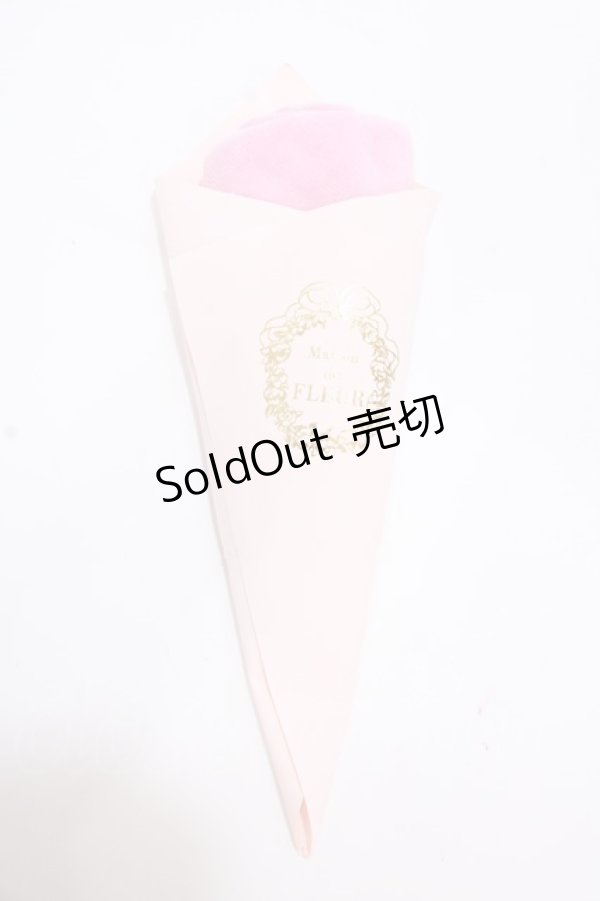 画像1: Maison de FLEUR / ローズブーケタオルハンカチ  ピンク Y-24-11-21-020-LO-ZA-SZ-ZY (1)