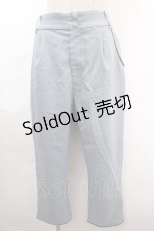 画像: axes femme POETIQUE / チャイナボタンスリットパンツ  ブルーグレー Y-24-11-25-126-AX-PA-AS-ZI
