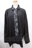 画像1: CIVARIZE / ネクタイ付き刺繍デザインシャツ F ブラック Y-24-11-30-039-GO-BL-SZ-ZS (1)