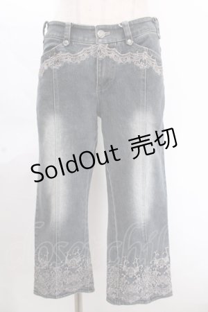 画像: OZZ ANGELO / 刺繍七分丈デニムパンツ   Y-24-11-30-153-OO-PA-SZ-ZS