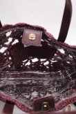 画像3: axes femme / クロシェ風2WAYミニバッグ  ワイン Y-24-11-30-024-AX-BG-SZ-ZT-K010 (3)