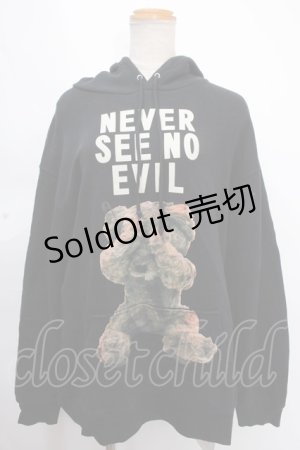 画像: 【SALE】MILKBOY / NEVER SEE NO EVIL HOODIE  黒 Y-24-12-05-088-MB-TO-AS-ZT315