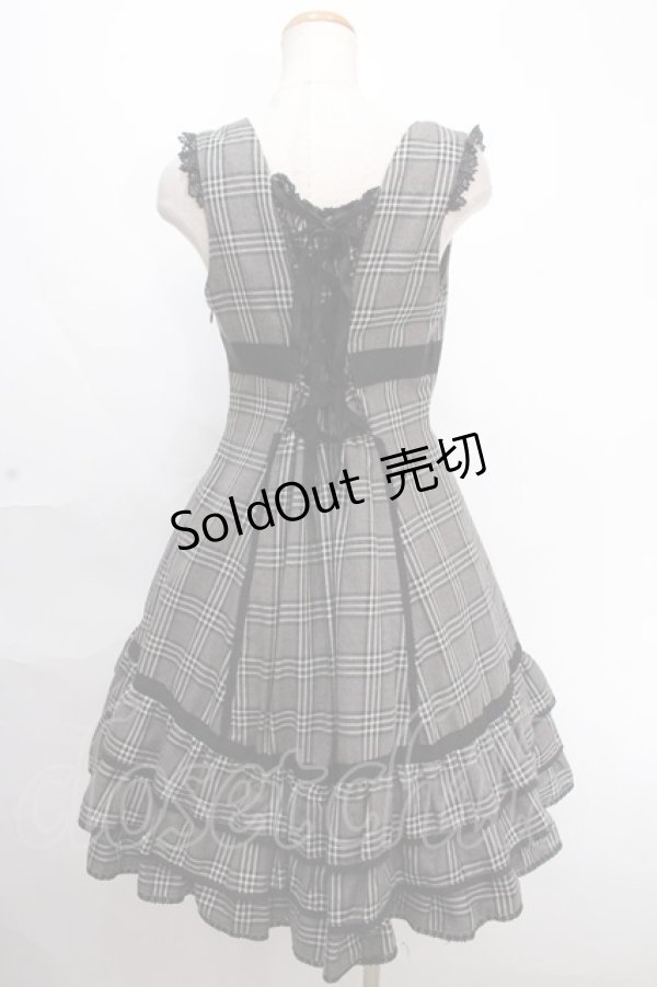 画像2: Angelic Pretty / タータンプリンセスジャンパースカート  グレー Y-24-12-05-143-AP-OP-SZ-ZY (2)