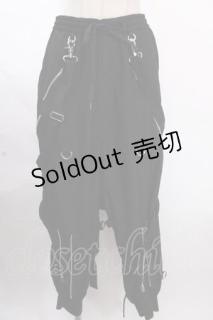 画像: CIVARIZE / Tortureボンテージサルエルパンツ 44 ブラック Y-24-12-05-189-GO-PA-SZ-ZS
