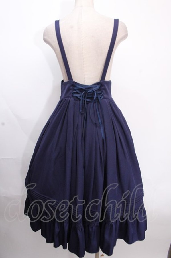 画像2: Amavel / Classical Doll サスペンダーミドルスカート  紺 Y-24-12-05-191-CA-SK-SZ-ZH (2)
