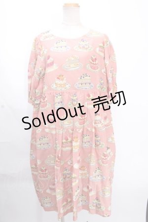 画像: Jane Marple /Anniversary cakesフラッフィードレス M ピンク Y-24-12-09-042-JM-OP-SZ-ZI