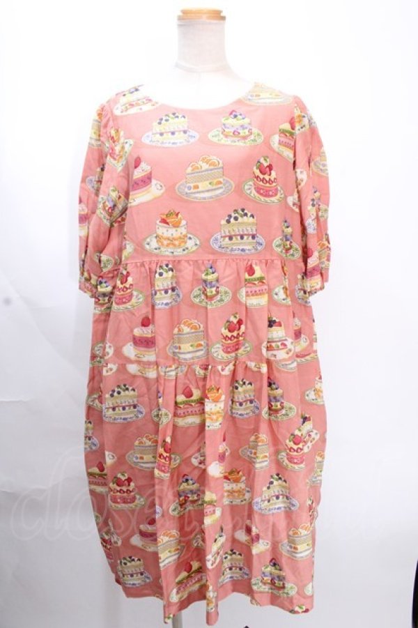 画像1: Jane Marple /Anniversary cakesフラッフィードレス M ピンク Y-24-12-09-042-JM-OP-SZ-ZI (1)