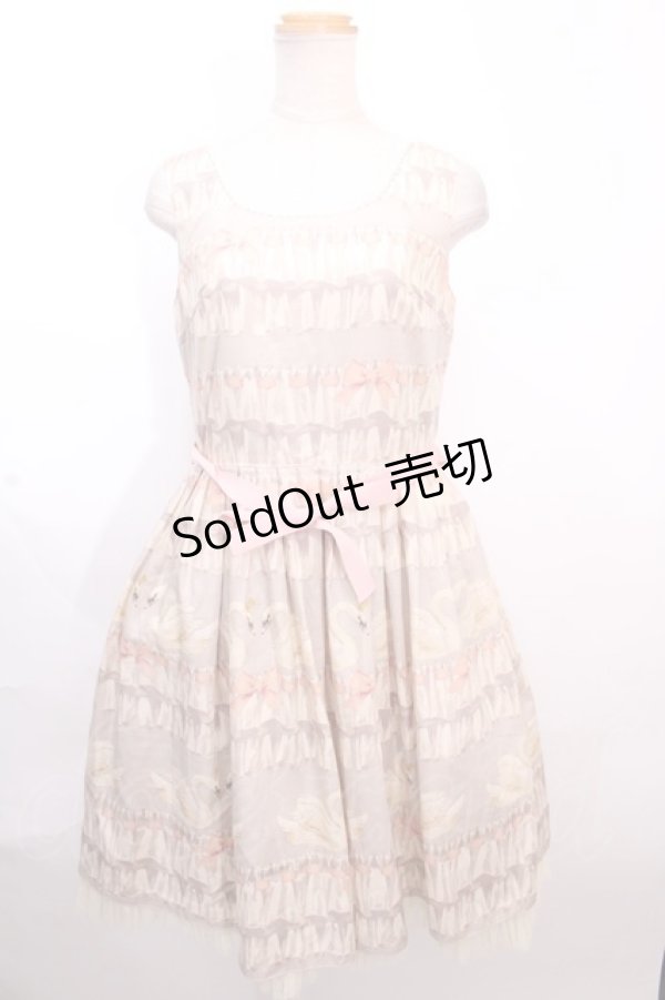 画像1: Leur Getter /Ruffle Swanノースリーブワンピース M グレー Y-24-12-09-008-LU-OP-SZ-ZY (1)