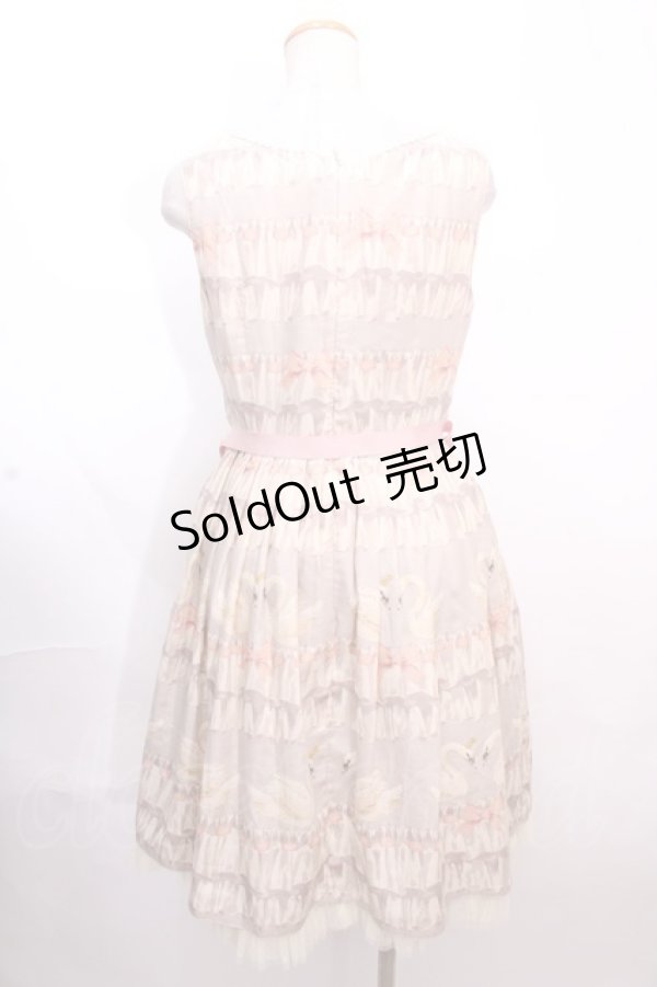 画像2: Leur Getter /Ruffle Swanノースリーブワンピース M グレー Y-24-12-09-008-LU-OP-SZ-ZY (2)