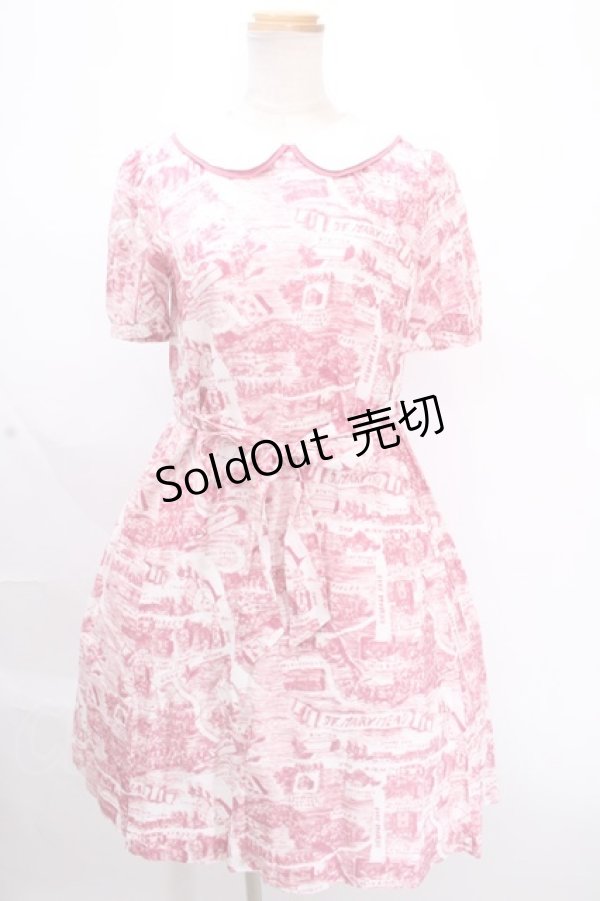 画像1: Jane Marple /Map of STMMワンピース  ピンク Y-24-12-09-092-JM-OP-AS-ZI (1)