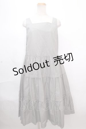 画像: Jane Marple /ピンチェックのティアードドレス M グレー Y-24-12-09-028-JM-OP-SZ-ZY