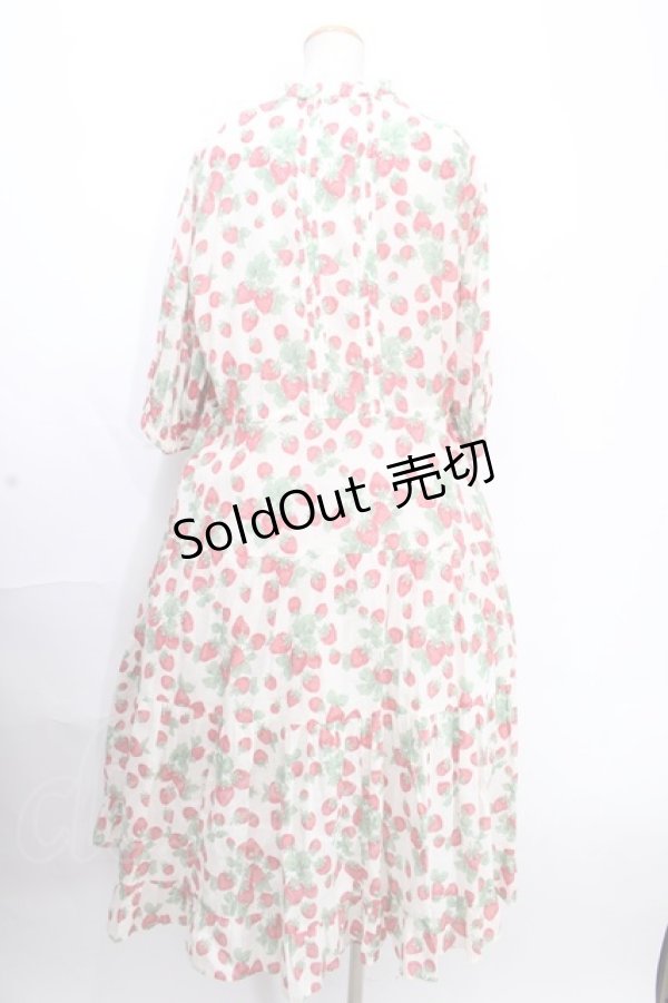 画像2: Jane Marple /Strawberry gardenティアードドレス M オフホワイト Y-24-12-09-031-JM-OP-SZ-ZI (2)