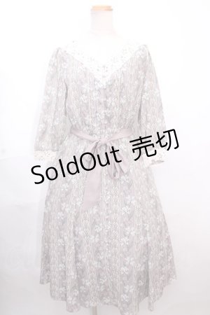 画像: axes femme / リリー柄ワンピース M アワピンク Y-24-12-12-087-AX-OP-SZ-ZI