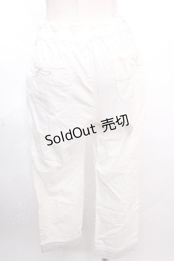 画像2: axes femme / 綿麻クロップドパンツ M 白 Y-24-12-12-110-AX-PA-SZ-ZI (2)