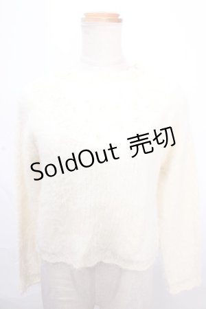 画像: 【SALE】axes femme / レース切り替えニット M キナリ Y-24-12-12-014-AX-TO-SZ-ZT347