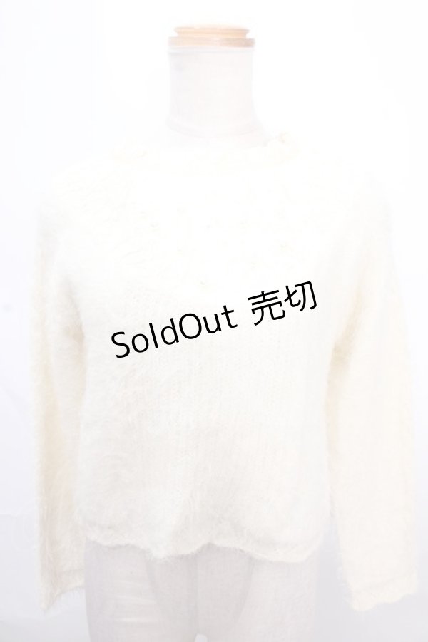 画像1: 【SALE】axes femme / レース切り替えニット M キナリ Y-24-12-12-014-AX-TO-SZ-ZT347 (1)