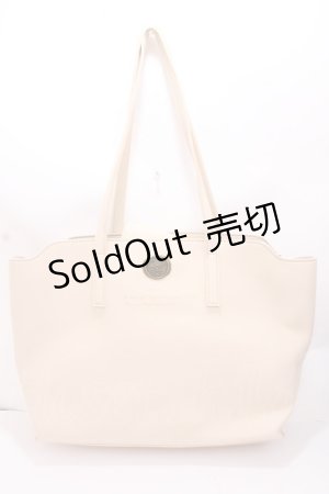 画像: axes femme / レターモチーフA4トート  生成り Y-24-12-13-030-AX-BG-SZ-ZT-K010