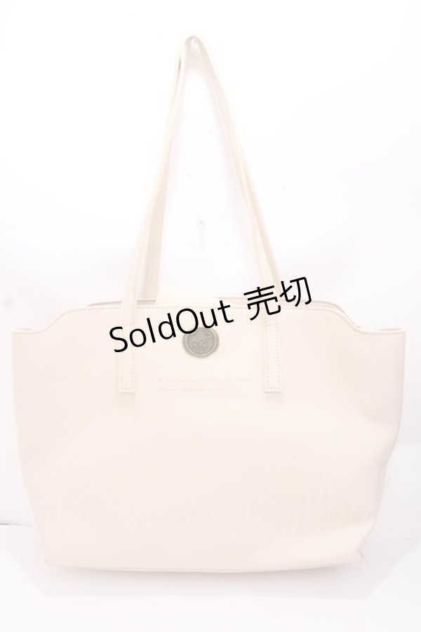 画像1: axes femme / レターモチーフA4トート  生成り Y-24-12-13-030-AX-BG-SZ-ZT-K010 (1)