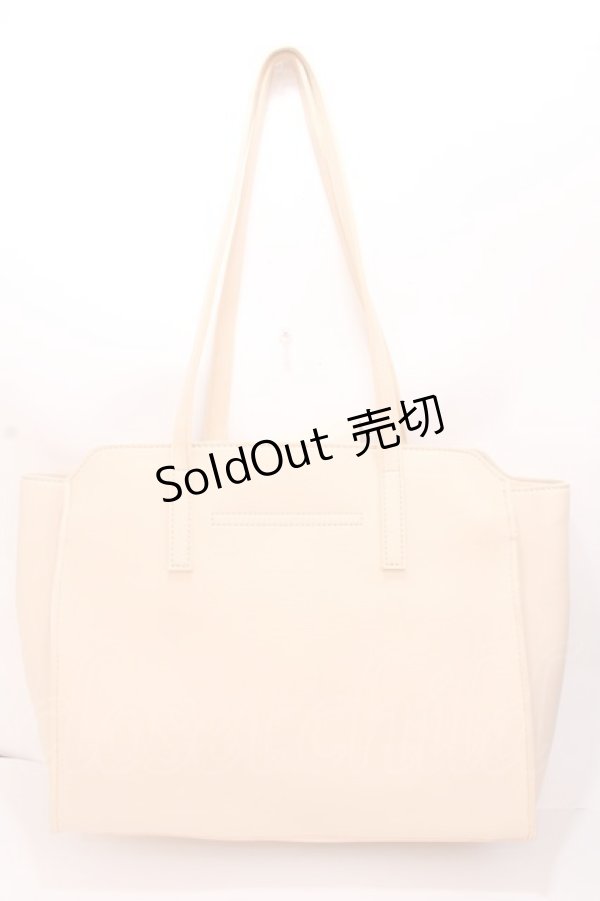 画像2: axes femme / レターモチーフA4トート  生成り Y-24-12-13-030-AX-BG-SZ-ZT-K010 (2)