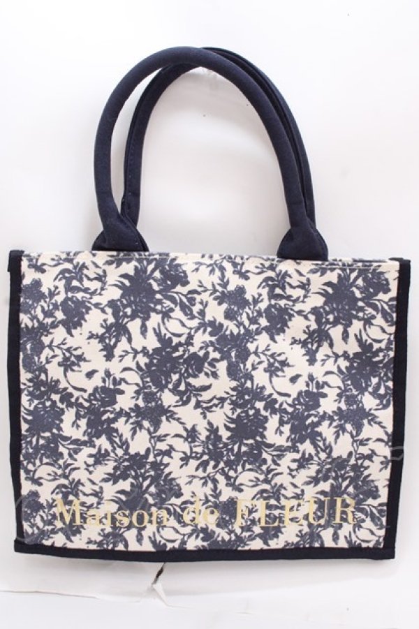 画像1: Maison de FLEUR / フラワープリントバック   Y-24-12-13-037-LO-BG-SZ-ZT-K012 (1)