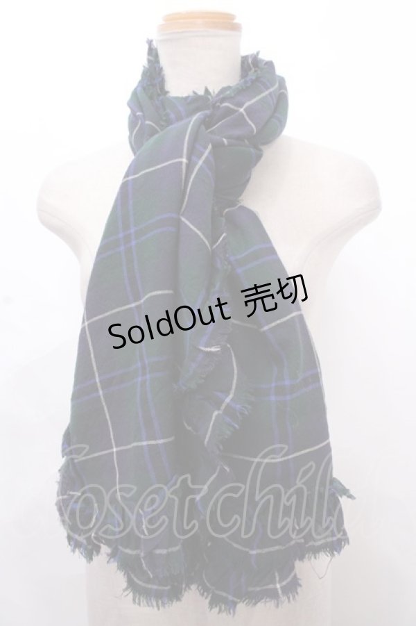 画像1: 【SALE】Jane Marple / タータンチェックストール  グリーン Y-24-12-15-093-JM-ZA-SZ-ZT100 (1)