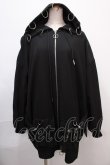 画像1: LISTEN FLAVOR / ハーネスベルト付パラシュートフードブルゾン F ブラック Y-24-12-21-087-PU-JA-SZ-ZT098 (1)