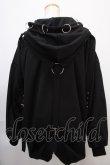 画像2: LISTEN FLAVOR / ハーネスベルト付パラシュートフードブルゾン F ブラック Y-24-12-21-087-PU-JA-SZ-ZT098 (2)