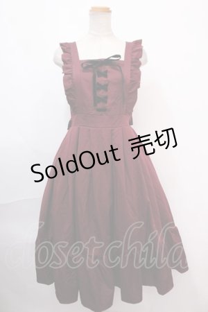 画像: axes femme kawaii / レースアップジャンスカ M ワイン Y-24-12-21-118-AX-OP-SZ-ZH
