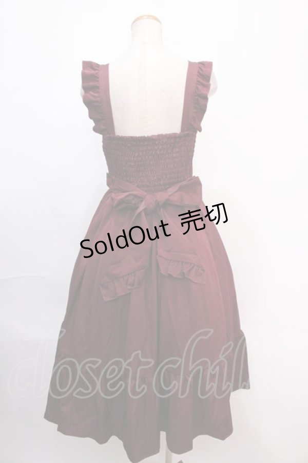 画像2: axes femme kawaii / レースアップジャンスカ M ワイン Y-24-12-21-118-AX-OP-SZ-ZH (2)