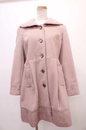 画像: axes femme / 裾レースセーラーコート  ピンク Y-24-12-21-159-AX-CO-AS-ZT-C059