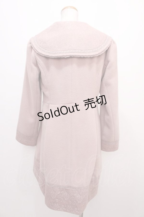 画像2: axes femme / 裾レースセーラーコート  ピンク Y-24-12-21-159-AX-CO-AS-ZT-C059 (2)