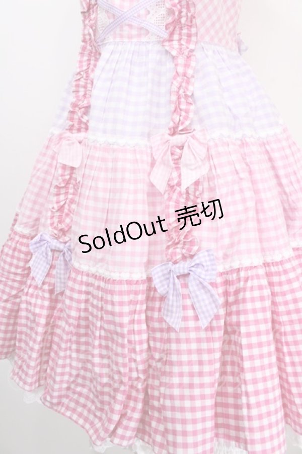 Angelic Pretty / ギンガム配色肩リボンジャンパースカート