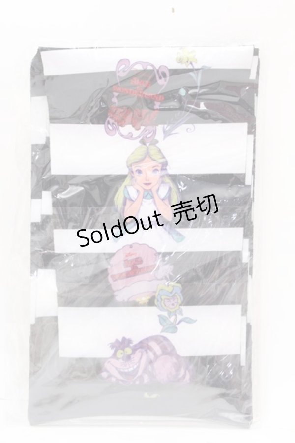 画像1: metamorphose / Disney Alice in Wonderlandプリントオーバーニー  黒 Y-24-12-25-001-ME-ZA-SZ-ZY (1)