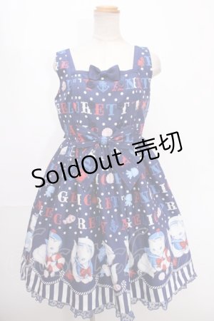 画像: Angelic Pretty / Sailor Marine Kittenジャンパースカート  紺 Y-24-12-25-048-AP-OP-SZ-ZY