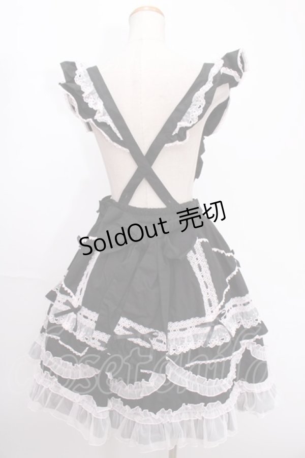 画像2: Angelic Pretty / Heart胸あて付スカート(無地)  黒×ピンク Y-24-12-25-051-AP-SK-SZ-ZY (2)