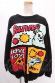 画像1: Candy Stripper / FUNNY COMIC KNIT 2 黒 Y-24-12-28-055-PU-TO-SZ-ZT096 (1)