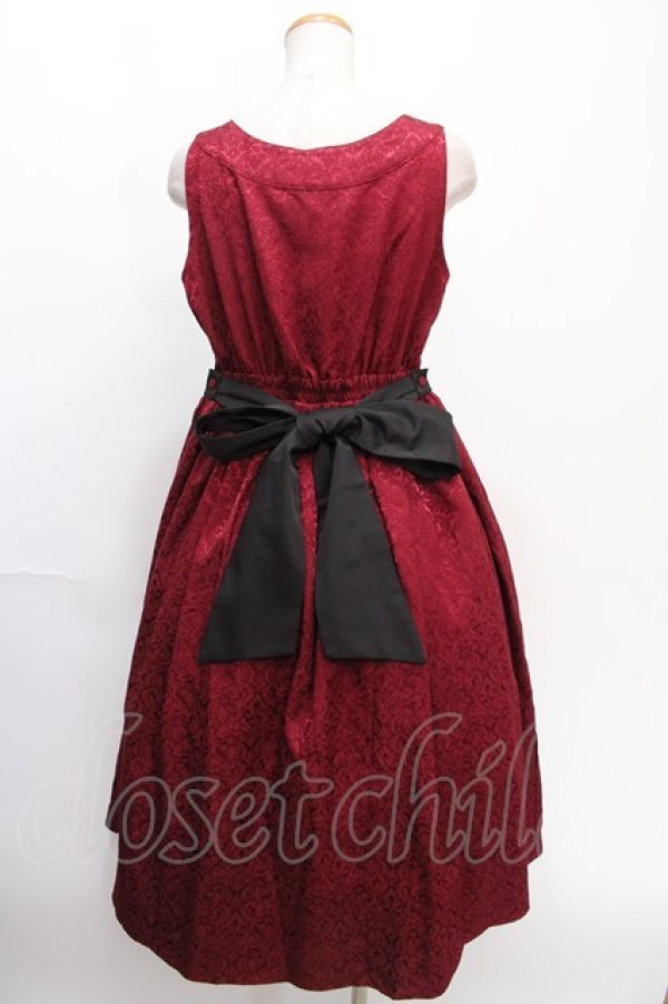 画像2: axes femme kawaii / 牡丹刺繍チャイナジャンスカ  ワイン Y-24-12-28-073-AX-OP-SZ-OS (2)