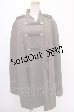 画像: axes femme / ナポレオンマント風コート  茶 Y-24-12-28-097-AX-CO-SZ-ZT-C062