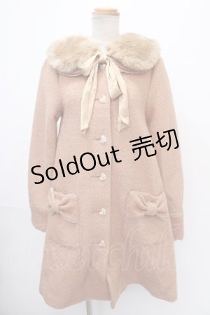 画像: 【SALE】Dear Celine / COATハートボタン丸襟コート  ブラウン Y-24-12-28-109-LO-JA-SZ-ZT-C062